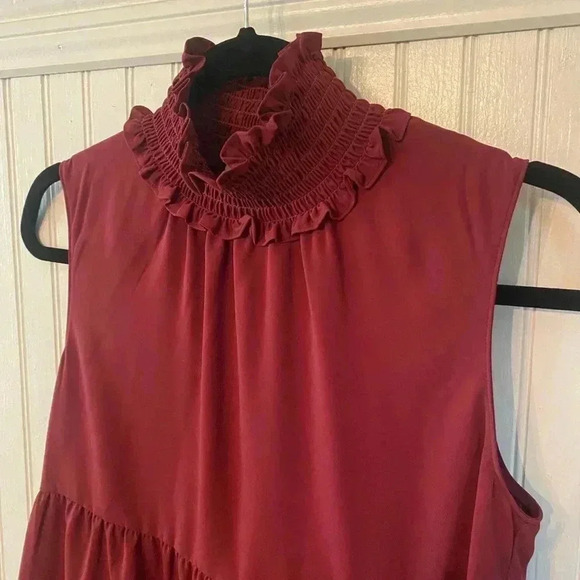 Amanda Uprichard Nadia smocked neck tiered layer blouse - Picture 6 of 10